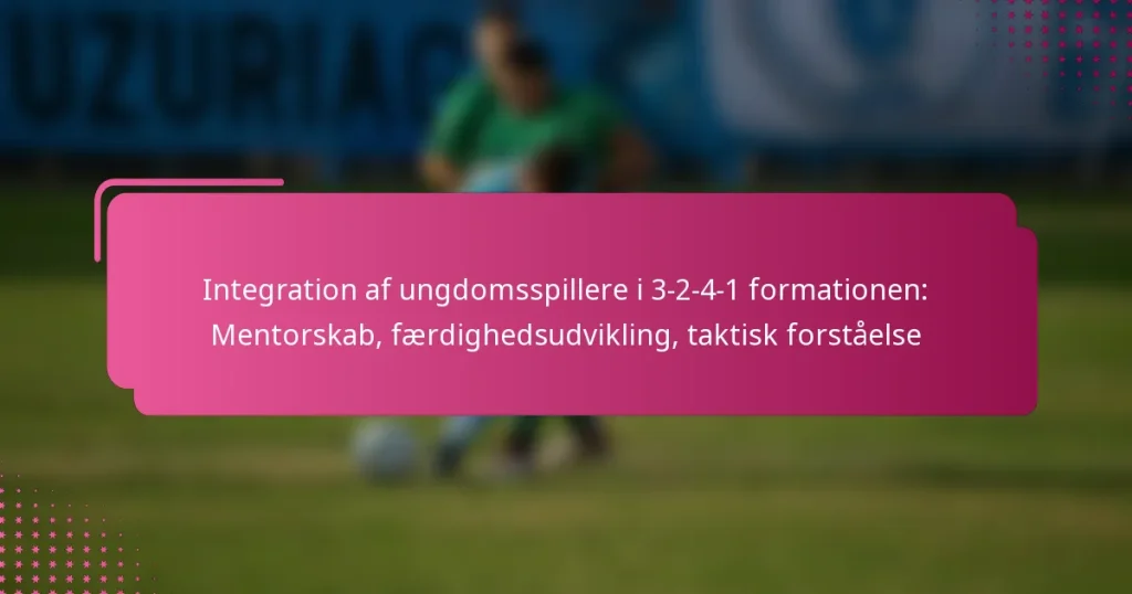 Integration af ungdomsspillere i 3-2-4-1 formationen: Mentorskab, færdighedsudvikling, taktisk forståelse